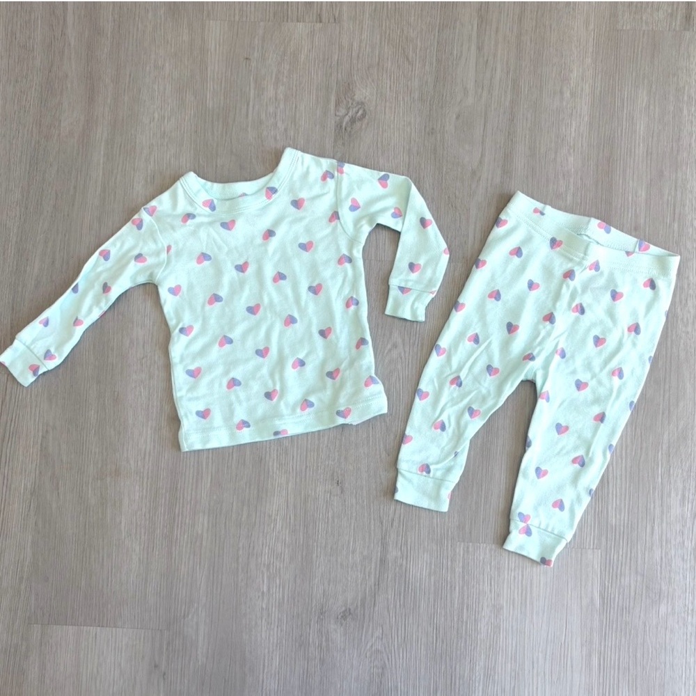 Baby Gap Heart Pajamas- Size 12M